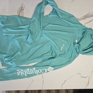 Columbia PFG Turquoise Long Sleeve Hoodie